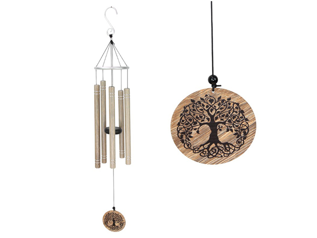 BROWN CLASSIC 5 TUBE TREE OF LIFE CHIME