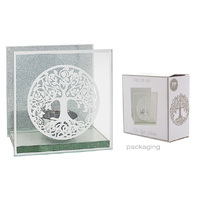 MIRROR TREE OF LIFE TEALIGHT HOLDER