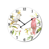 28.8CM MDF COCKATOO CLOCK