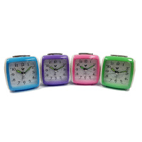 SQUARE SWEEP ALARM CLOCK 4ASST