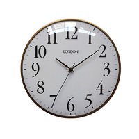 GOLD LONDON ALUMINIUM CLOCK 33X33CM