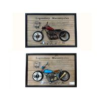 MOTORCYCLE CLOCK 2ASST 60X9X40CM