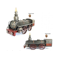 STEAM TRAIN TABLE CLOCK MONEY BANK 47X18X28CM