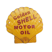 GOLDEN SHELL SIGN 17X17CM