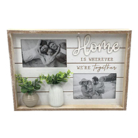 36X26CM HOME PHOTO FRAME W/GREENERY QTY 2