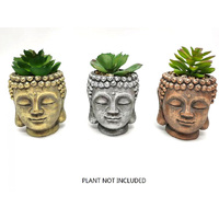 CEMENT BUDDHA PLANTER 13.5CM 3ASST