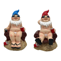 22CM SITTING NAKED GNOME ON COUCH 2ASST