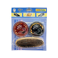 SHOE POLISH BLACK &amp; BROWN + BRUSH