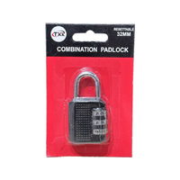 PADLOCK COMBINATION RESETTABLE 32MM