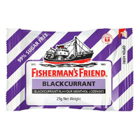 FISHERMANS FRIEND B/CURRANT 25G S/FREE UN12