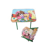 KIDS CHAIR &amp; TABLE 60X40CM GIRL&amp;BEAR