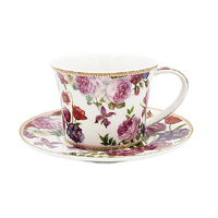 ROSE AND TULIP 250CC CUP SAUCER SET