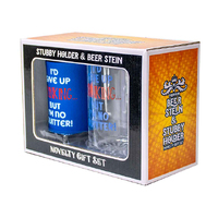 ID GIVE UP DRINKING BUT STEIN STUBBY HOLDER 18CM 490ML