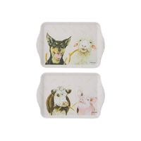 FARMYARD FACES 2PK SCATTER TRAY 2PK