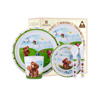 HONEY POT BEAR 5PC KIDS DINNER SET