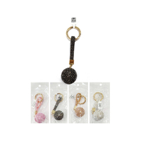 KEYRING DIAMANTE BALL 4COLS SOLD QTY12