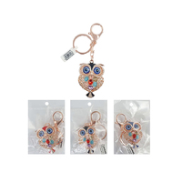 KEYRING DIAMANTE OWL SOLD QTY12