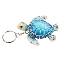 6.5CM MARBLE TURTLE KEYRING 3ASST UN12