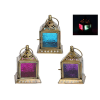 9CM SQUARE MOROCCAN LANTERN LIGHT QTY 6