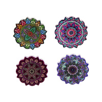 6CM CERAMIC MANDALA MAGNETS 4ASST SOLD QTY12