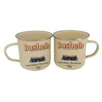 BUSHELLS TEA ENAMEL MUGS SET 2 GIFTBOXED