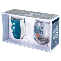 FISHING MUG AND STEMLESS GIFT SET