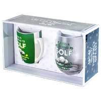 GOLF MUG AND STEMLESS GIFT SET