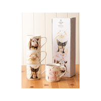 FARMYARD FACES STACKABLE 4PK MUG