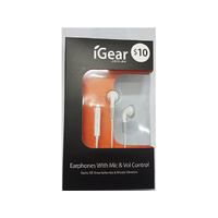 EARPHONE WITH VOLUME CONTROL WHITE