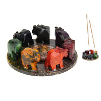 10CM CHAKRA ELEPHANT INCENCE/CONE SOLD QTY4