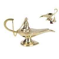 20CM BRASS GENIE LAMP INCENCE BURNER