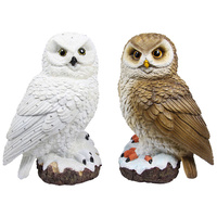 26CM REALISTIC OWL ON BASE 2ASST