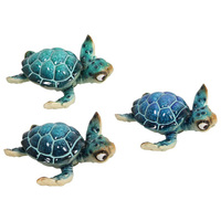 10CM COMICAL MARBLE TURTLE 3ASST QTY 9