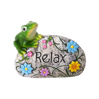 10CM INSPIRATIONAL FROG ON ROCK 4ASST