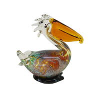 GLASS PELICAN 17CM