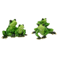 10CM MARBLE HUGGING FROG 2ASST QTY 4