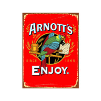 TIN SIGN ARNOTTS RED