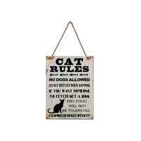 MDF CAT RULES WALL HANGER 30X40CM