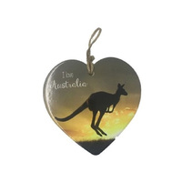 MEMORY HEART PLAQUE KANGAROO