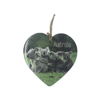 MEMORY HEART PLAQUE KOALAS