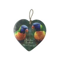 MEMORY HEART PLAQUE LORIKEET