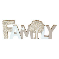 40CM STANDING/HANGING MDF FAMILY PLQ SOLD QTY4