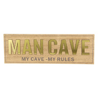 30X10CM MAN CAVE PLAQUE W/GOLD SOLD QTY4