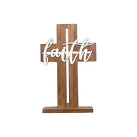 WOODEN PLAQUE FAITH 24X30CM