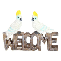18CM COCKATOOS ON WELCOME SIGN QTY 2