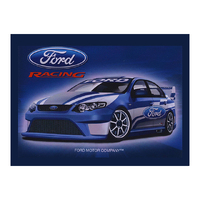 TIN SIGN FORD RACING 35X26CM