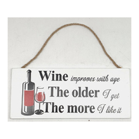 SIGN WINE IMPROVES 24X10CM