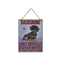 METAL DACHSHUND WALL HANGING 20X27CM