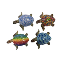 12.5CM RESIN TURTLE WALL/FIGURINE 4ASST