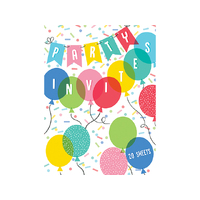 PAD INVITE BALLOONS 20 SHEET SOLD QTY6